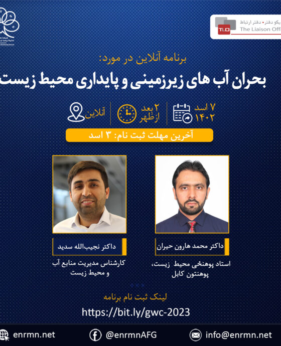د ځمکني اوبو بحران او د چاپېریال د پایښت ویبینا